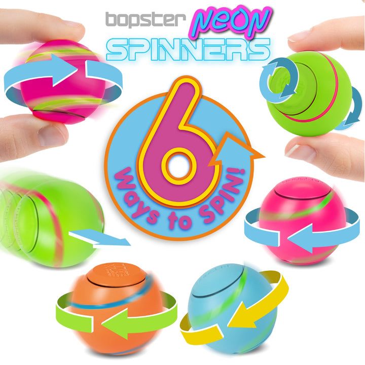 Bopster Neon Spin Ball Spinner assorted